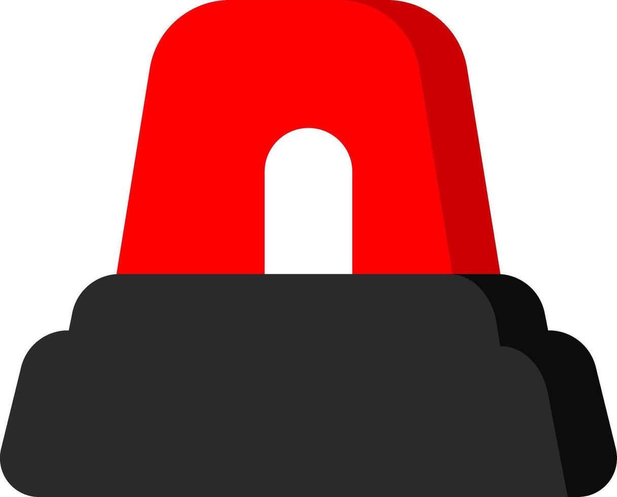 Simple Red Siren Icon For Alerts vector