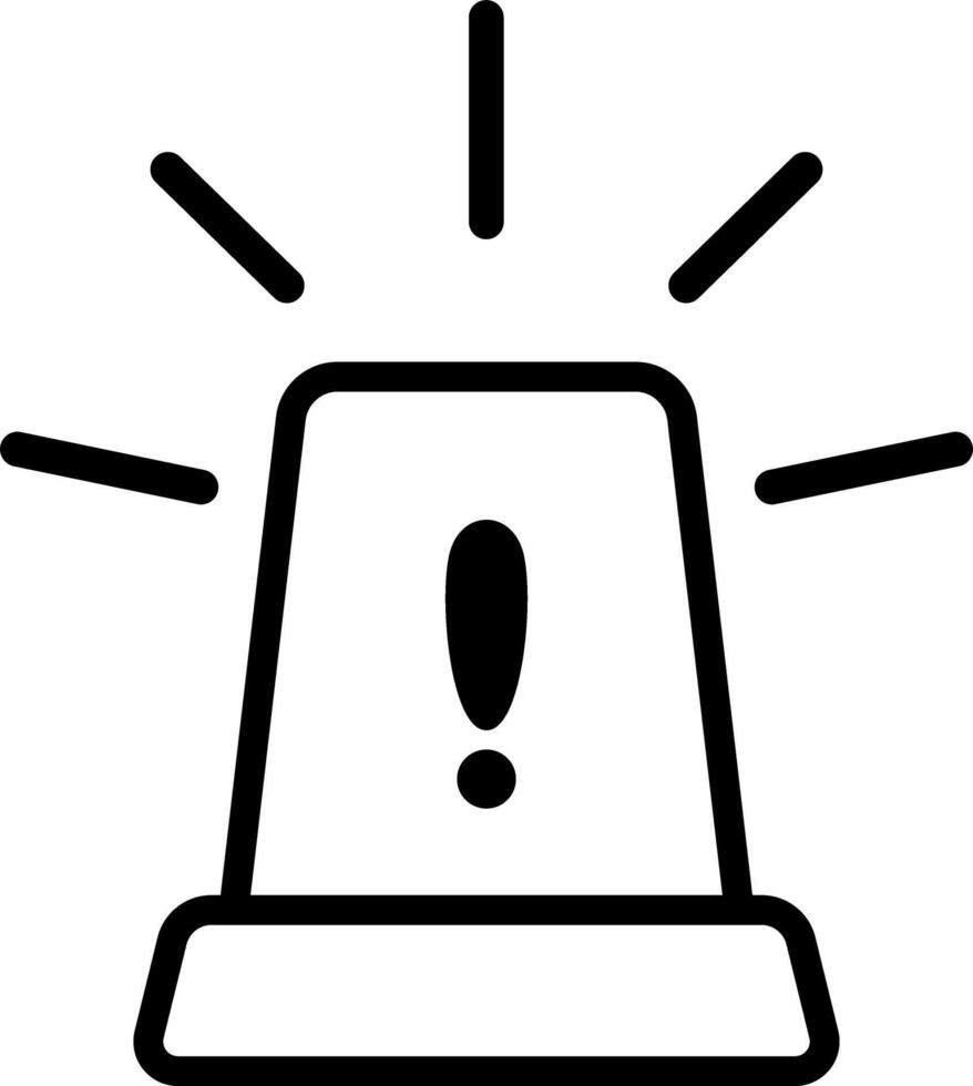 Flat Emergency Icon Siren Warning vector