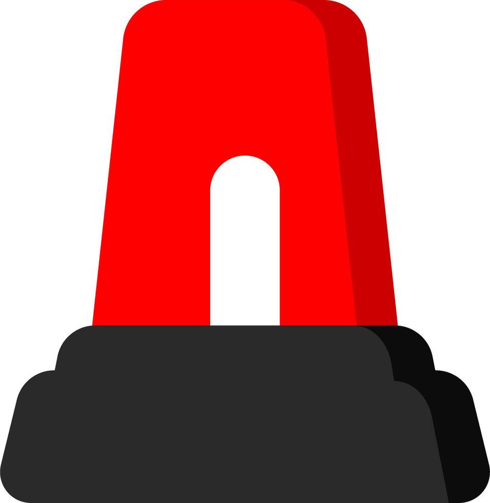 Simple Red Siren Icon For Danger vector