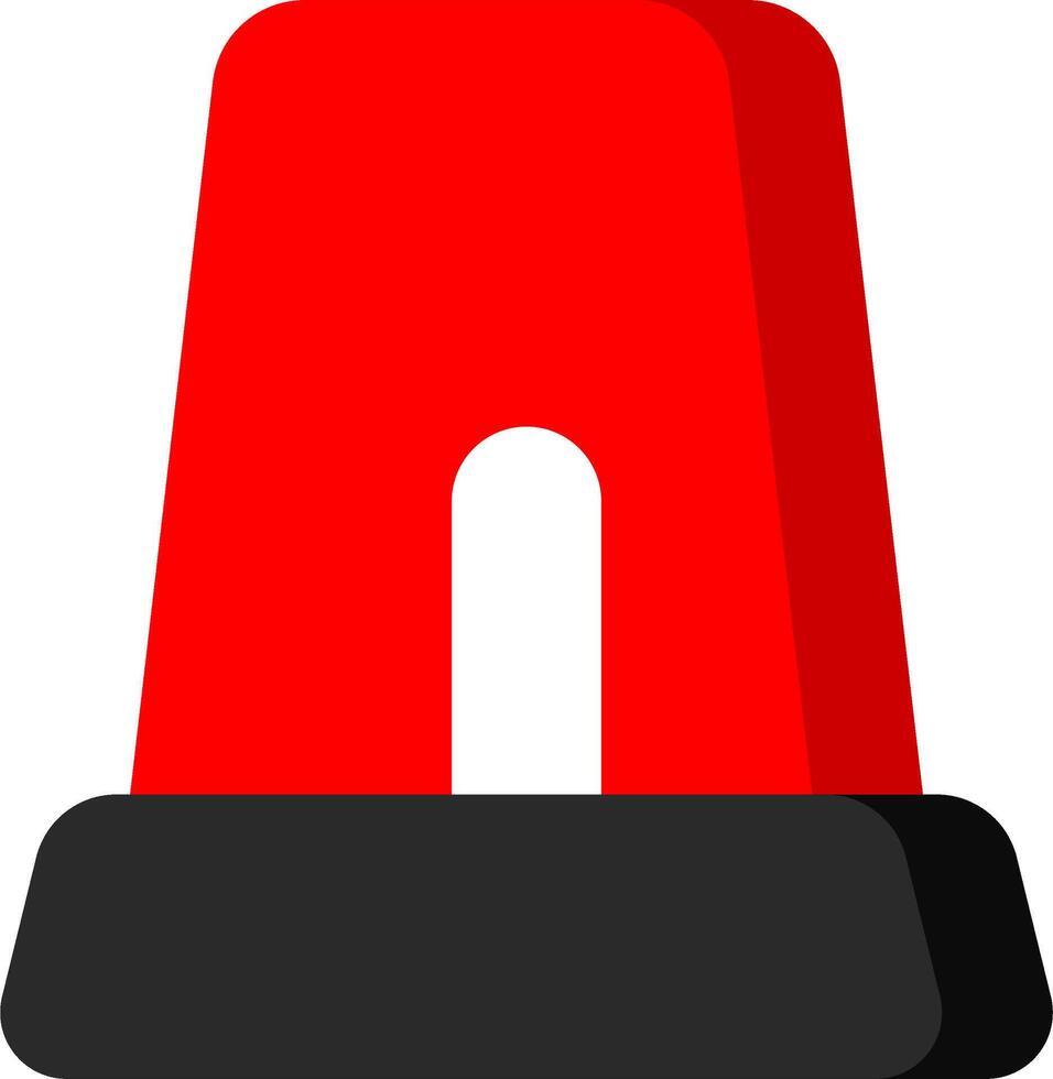 Minimal Red Siren Icon Design vector