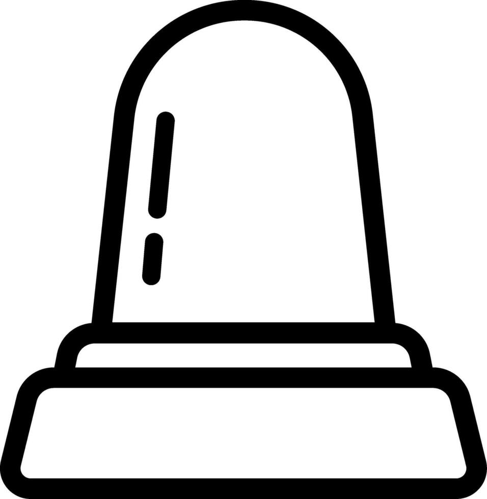 Siren Alert Symbol With Thin Lines vector