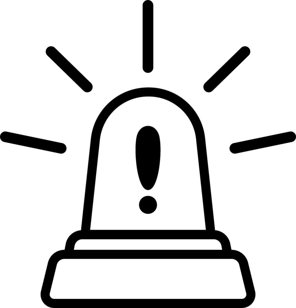 Flat Icon Emergency Siren Signal vector