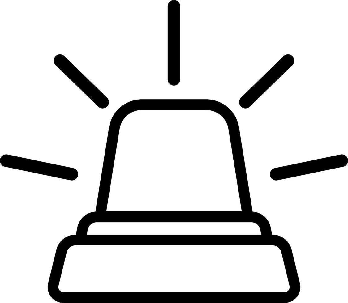 Flat Emergency Icon With Siren Alert vector