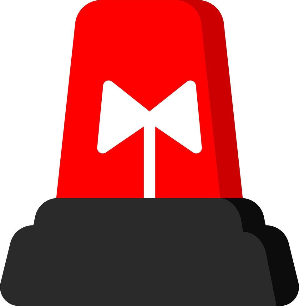 Simple Red Alert Siren Icon vector
