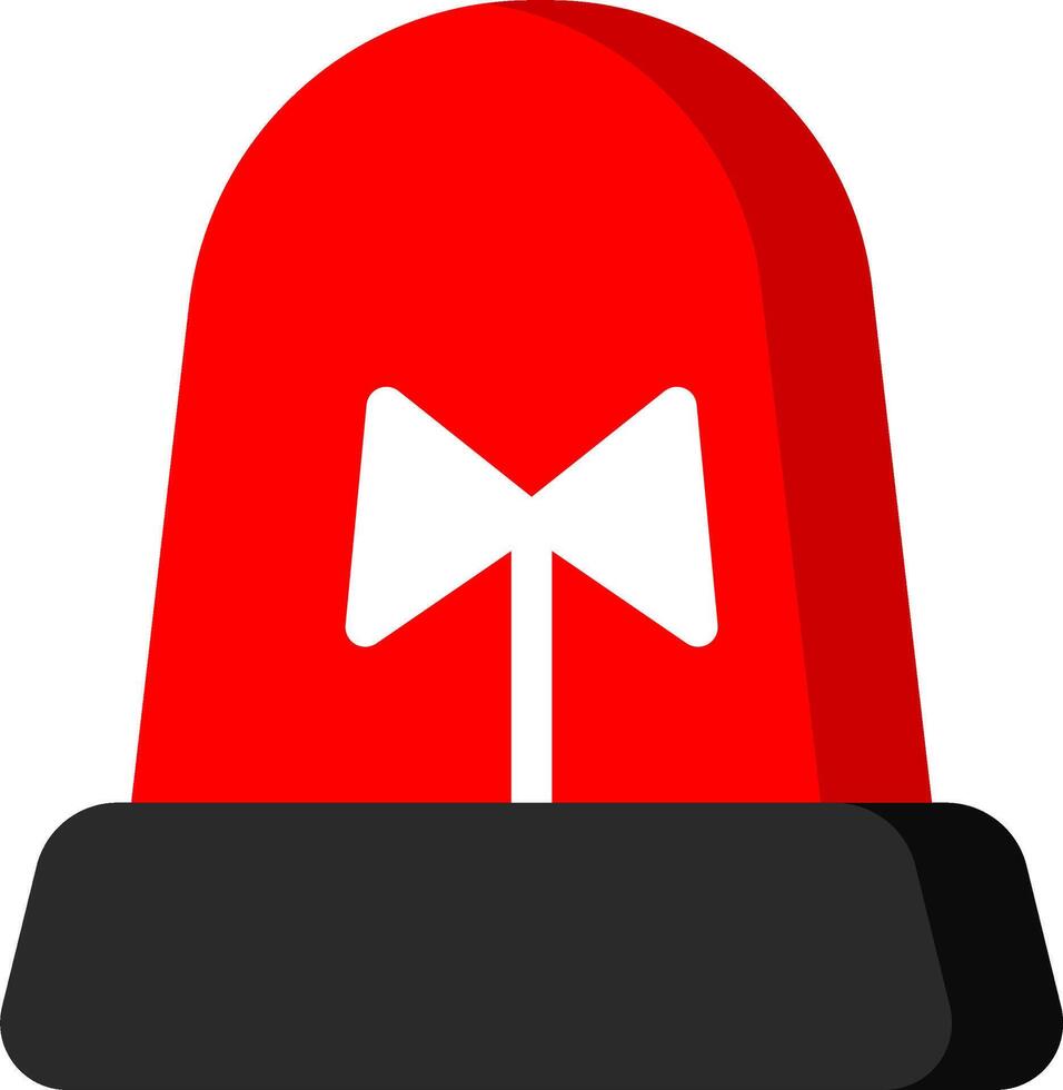 Emergency Siren Icon In Red vector