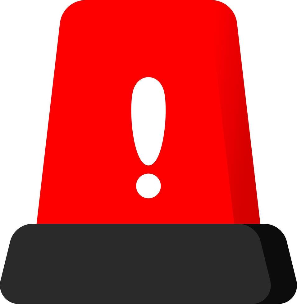 Minimal Red Siren Icon For Alert Messages vector