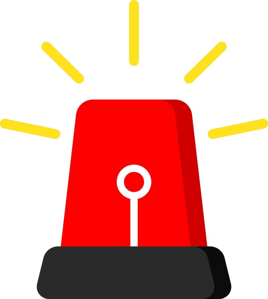 Emergency Siren Red Icon Simple vector