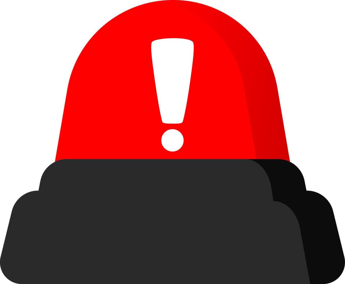 Minimal Red Siren Icon For Alerts vector