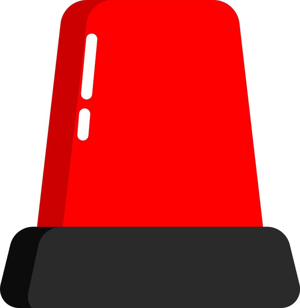 Simple Red Siren Icon Caution vector