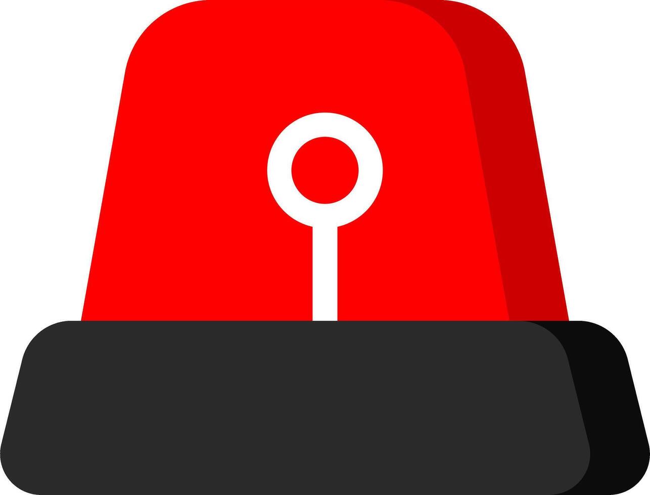 Red Siren Icon Flat Emergency Alert vector