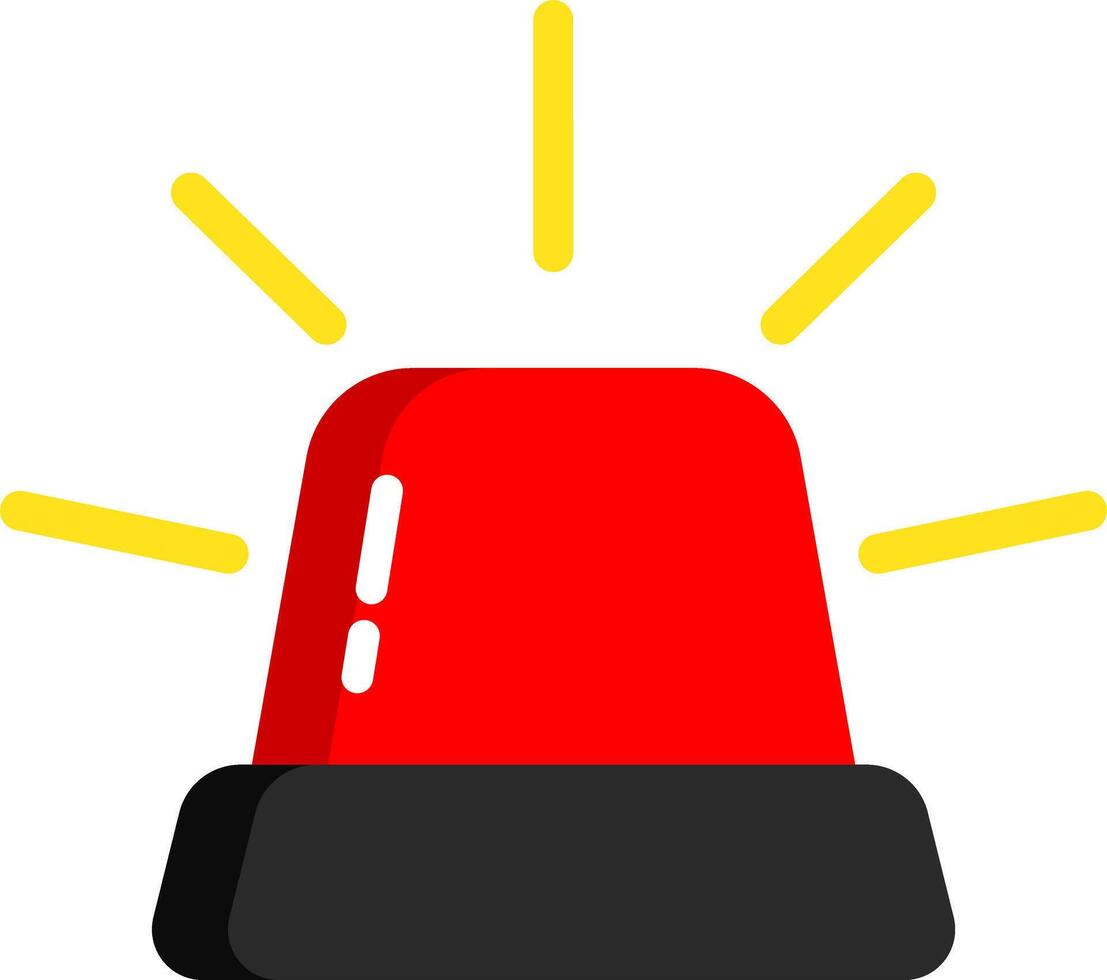 Emergency Red Siren Icon Simple vector