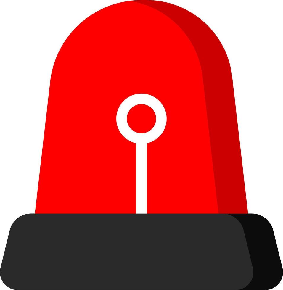 Flat Icon Siren Red Warning Alert vector