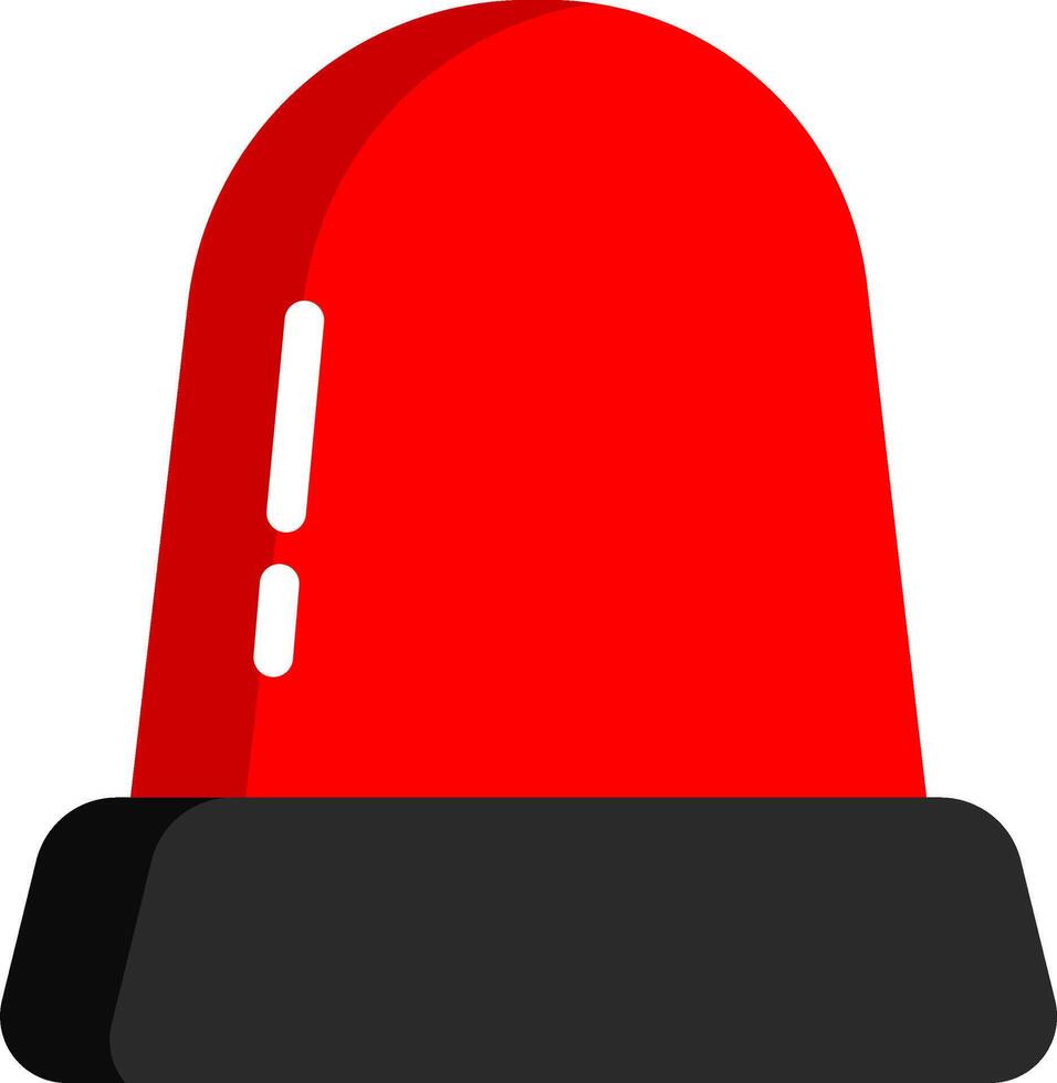 Siren Red Icon Flat For Messages vector
