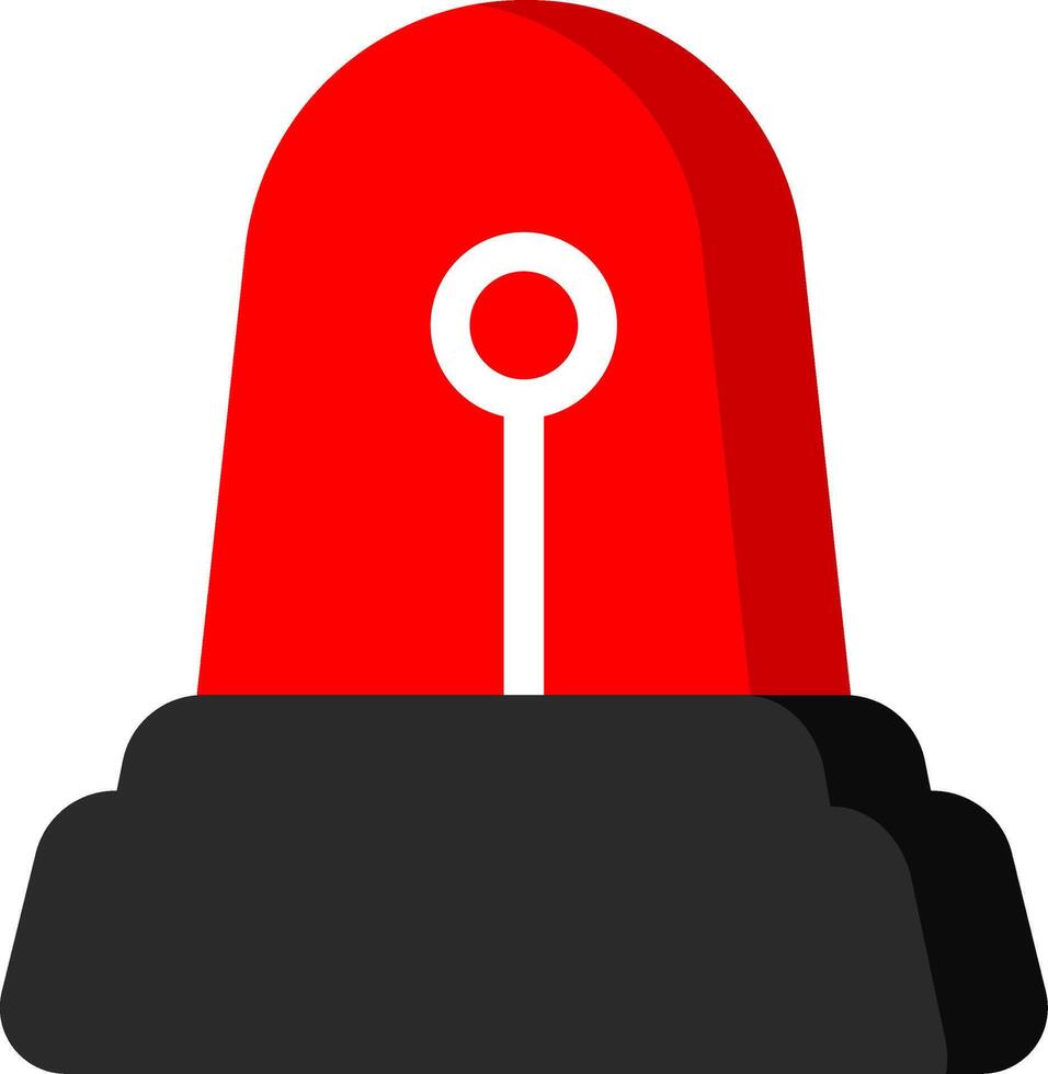 Flat Icon Siren Red For Alerts vector