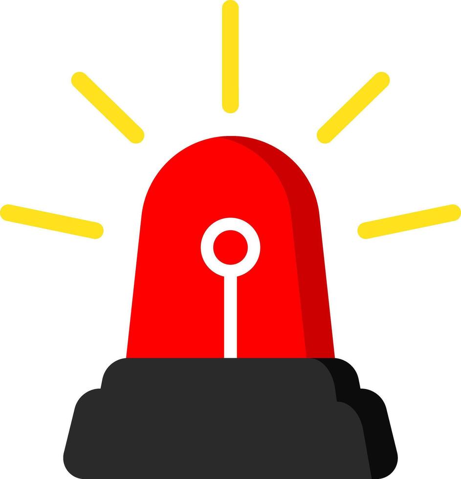 Simple Red Siren Icon For Messages vector