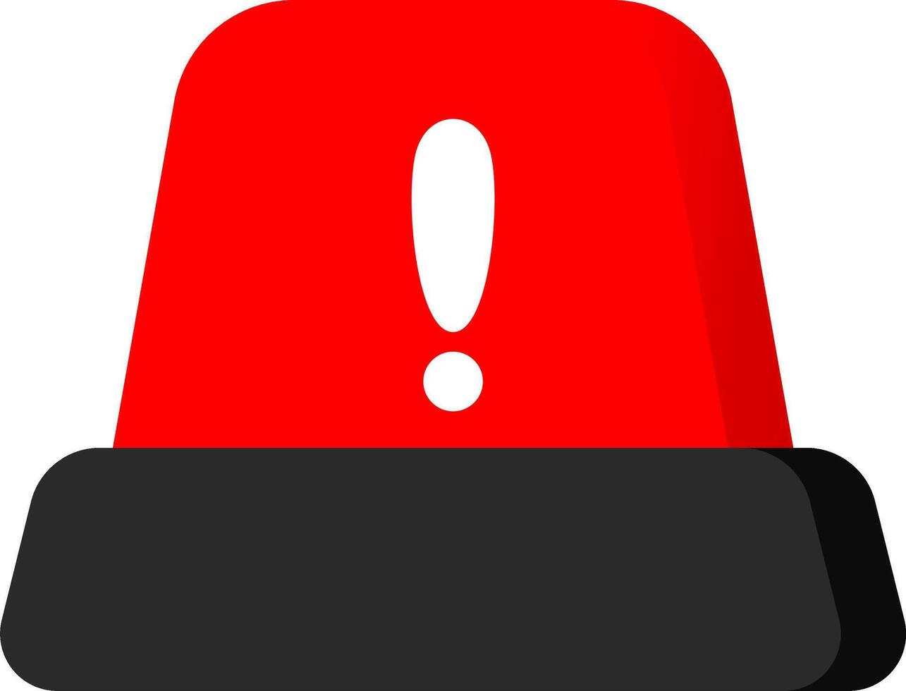 Red Siren Icon For Warning Alerts vector