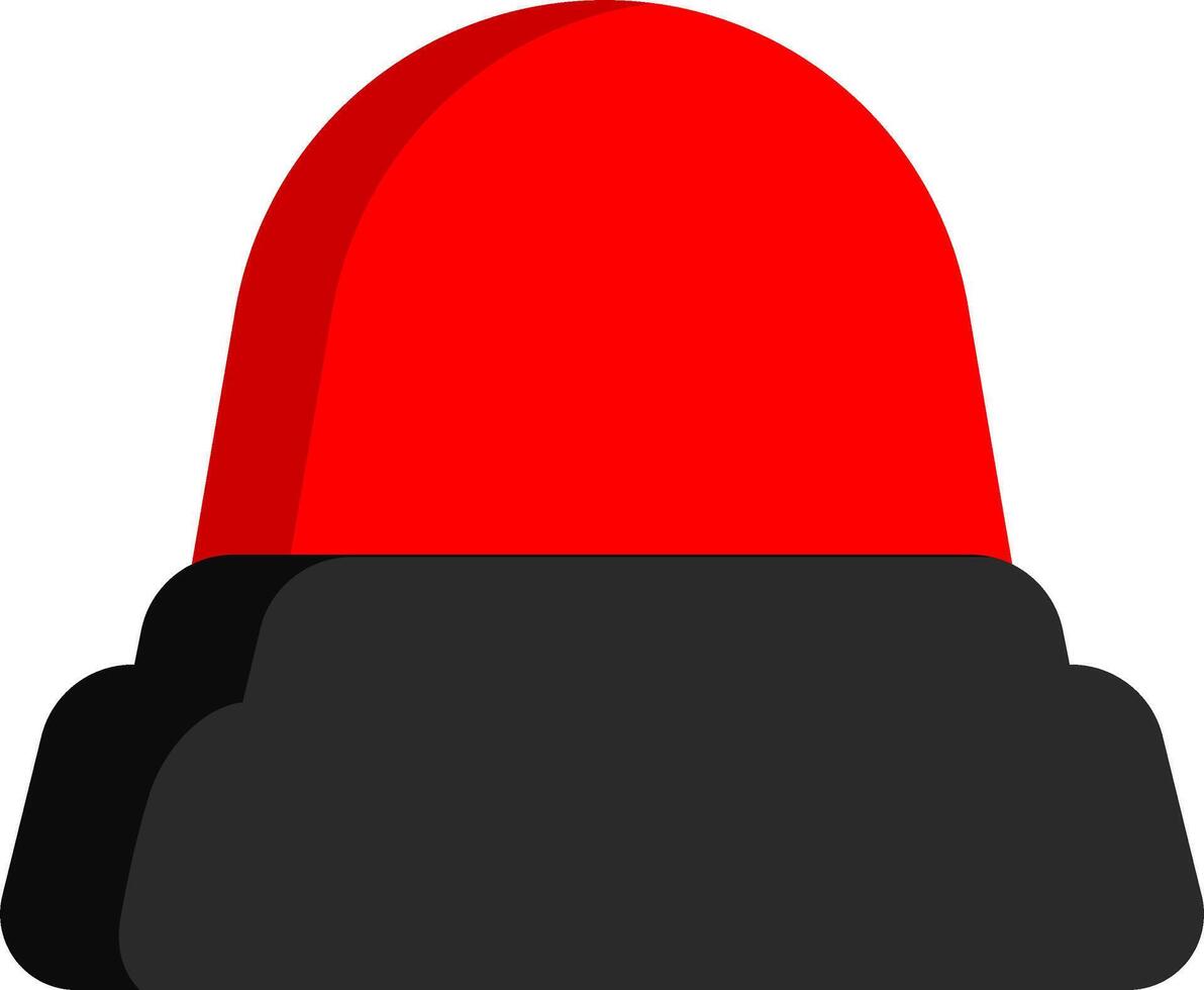 Flat Red Siren Icon Emergency Warning Sign vector