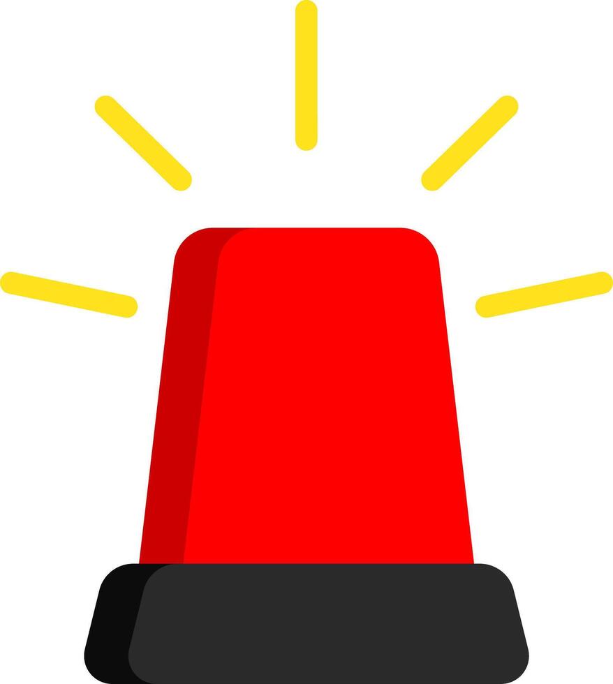 Emergency Siren Red Icon Alert Message vector