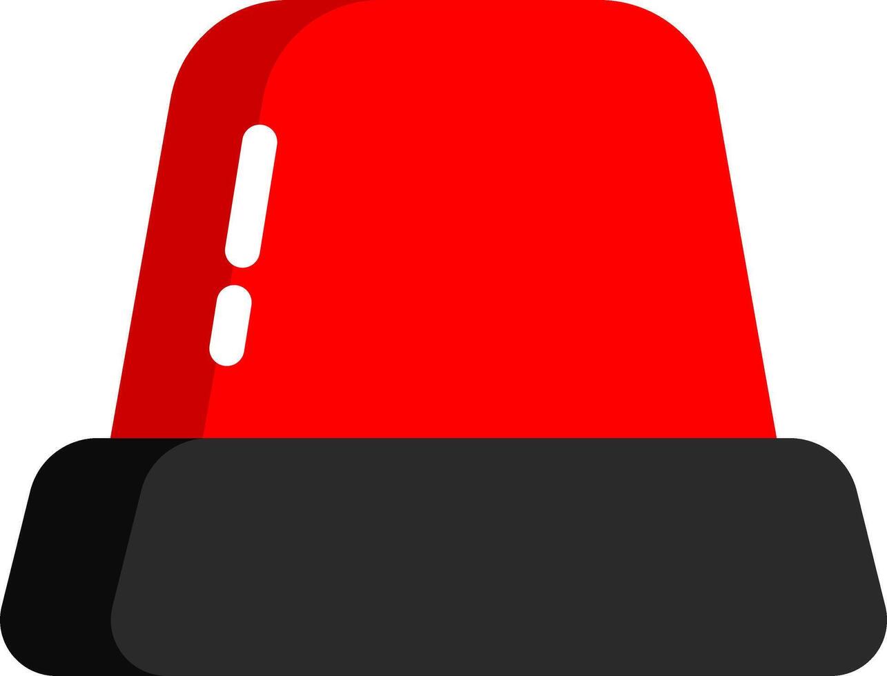 Flat Icon Siren Red For Safety vector