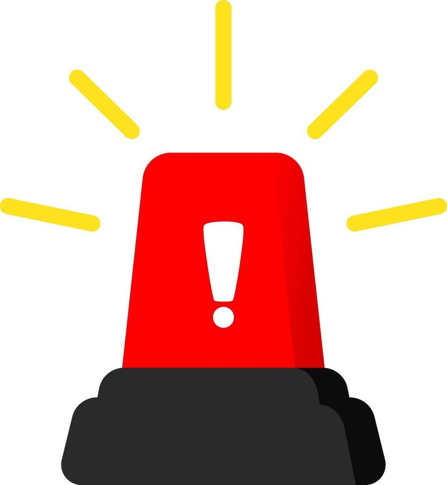 Simple Red Siren Icon Alert vector