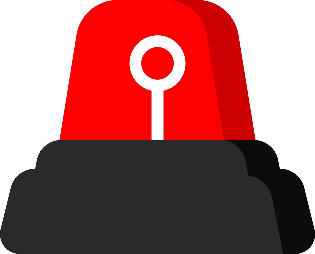 Simple Red Siren Icon Alert Sign vector
