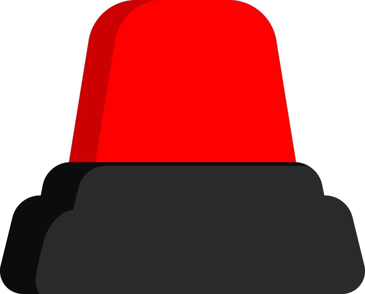 Siren Icon Red Color Flat Warning Alert vector