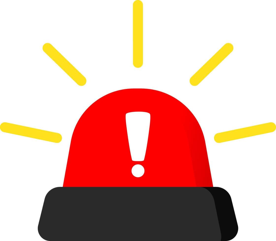 Siren Red Icon For Alert Messages vector