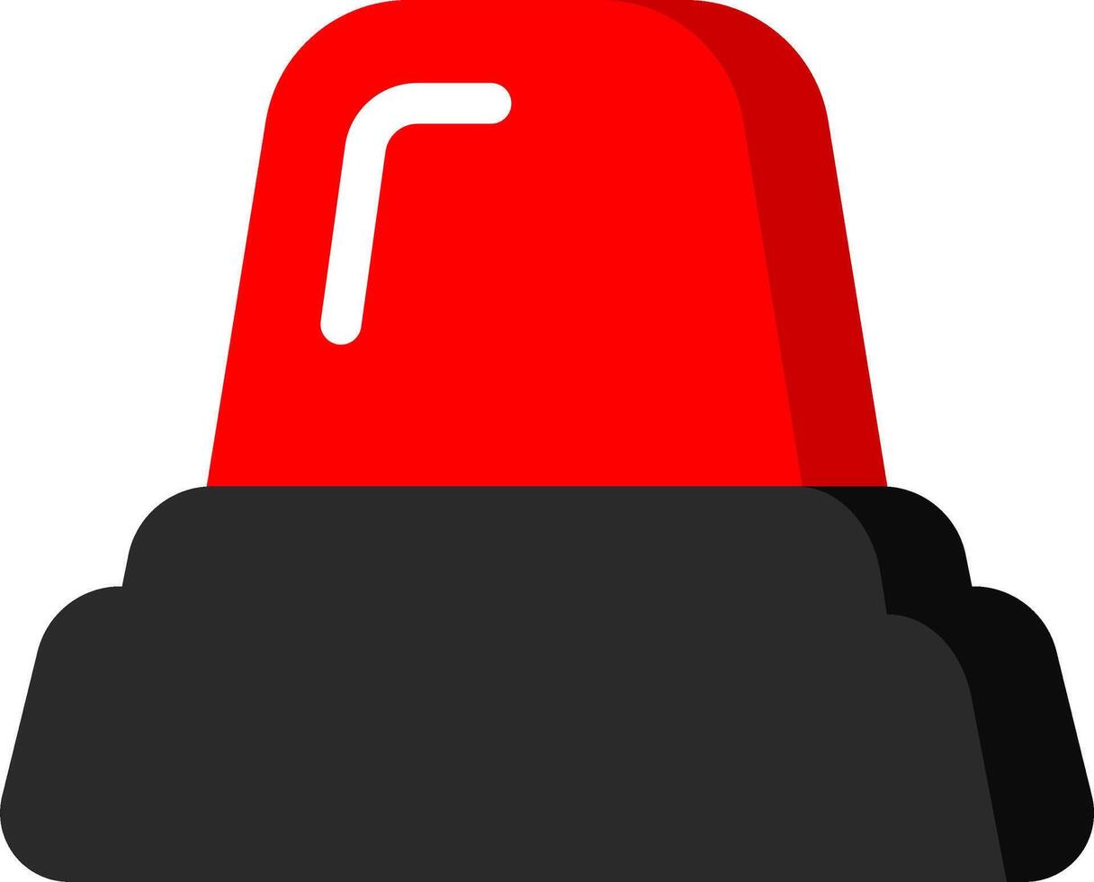 Flat Icon Siren Red Emergency Alert vector