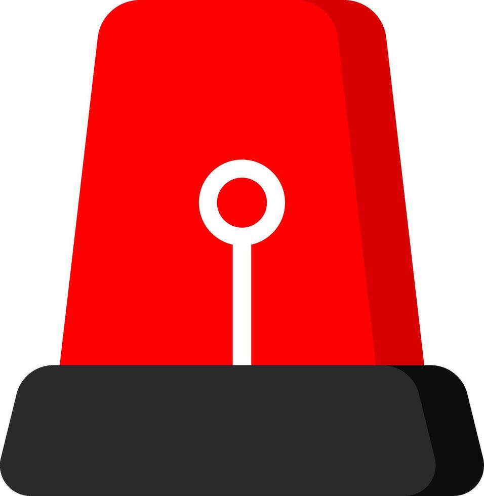 Flat Red Siren Icon Warning Message vector