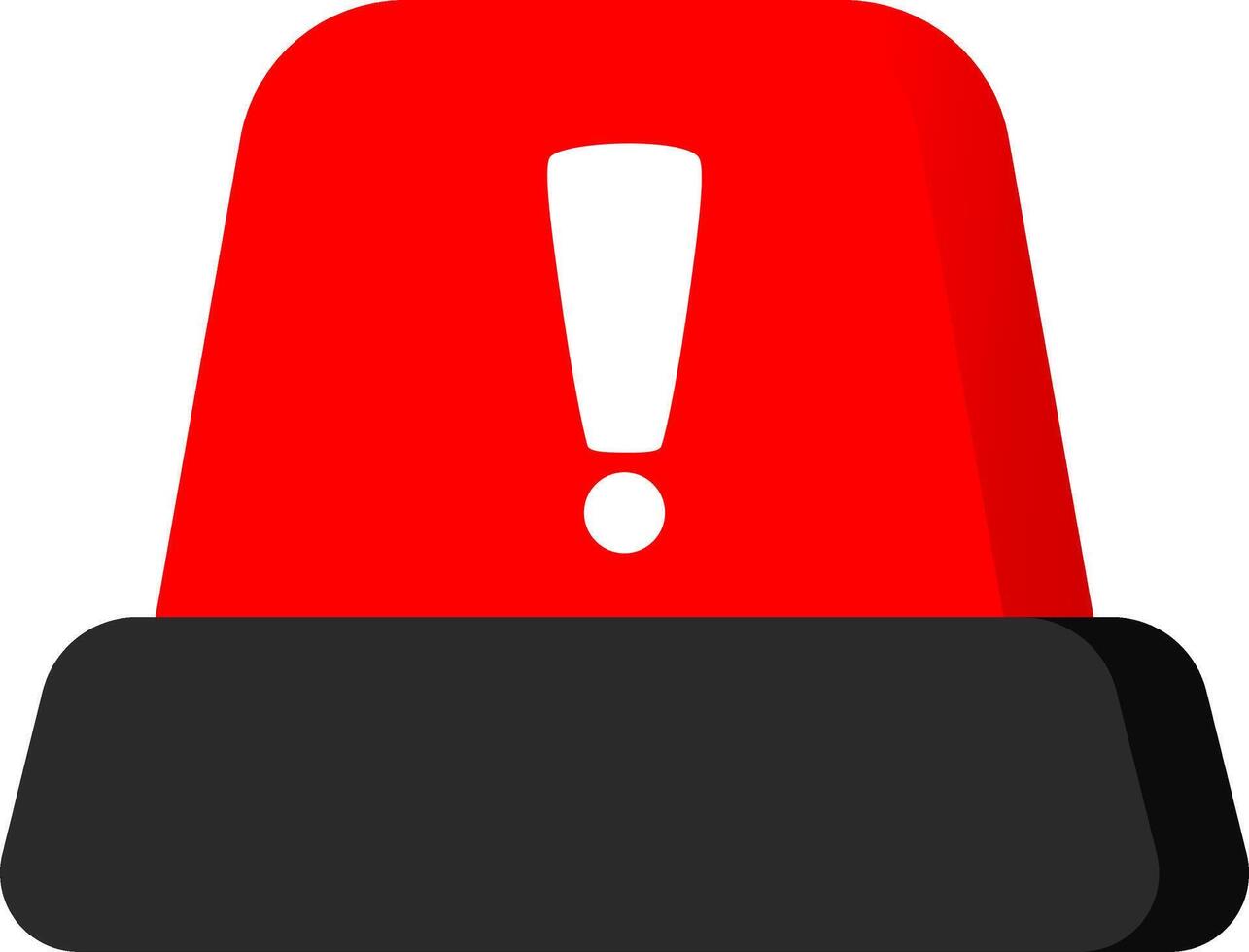 Minimal Red Siren Icon For Signs vector