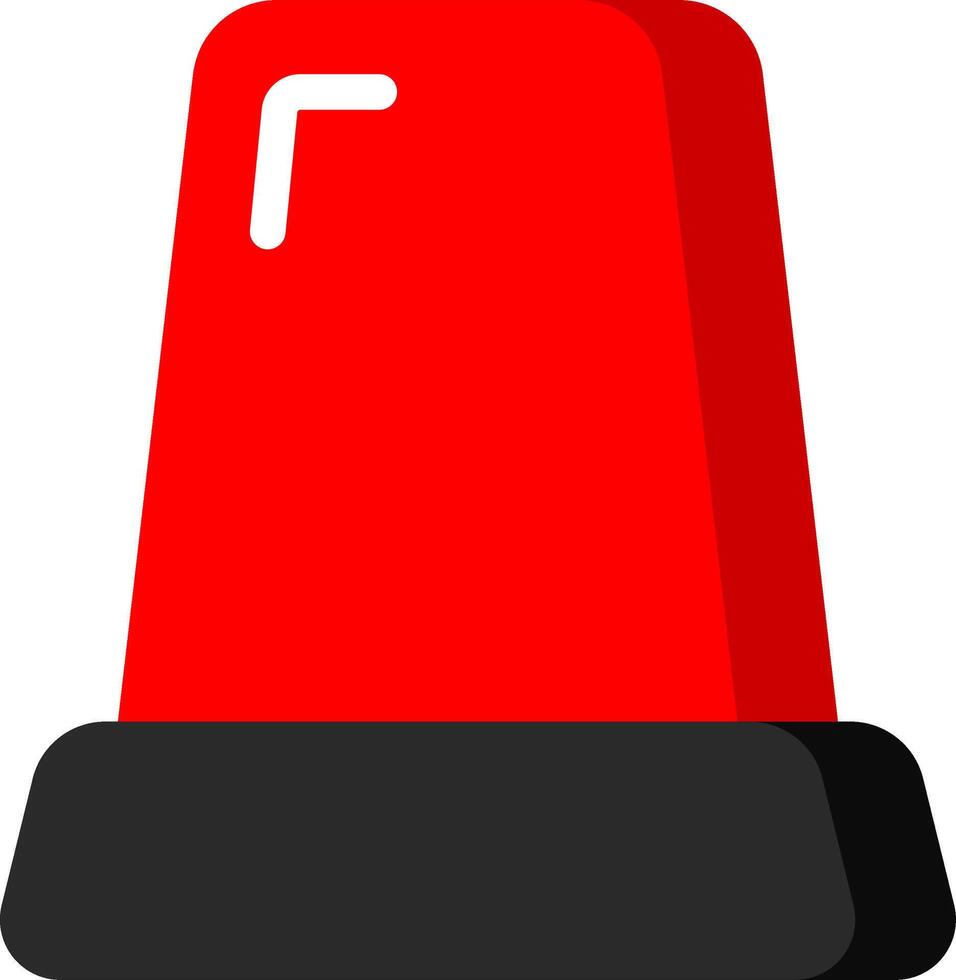 Simple Red Siren Icon For Alert Signs vector