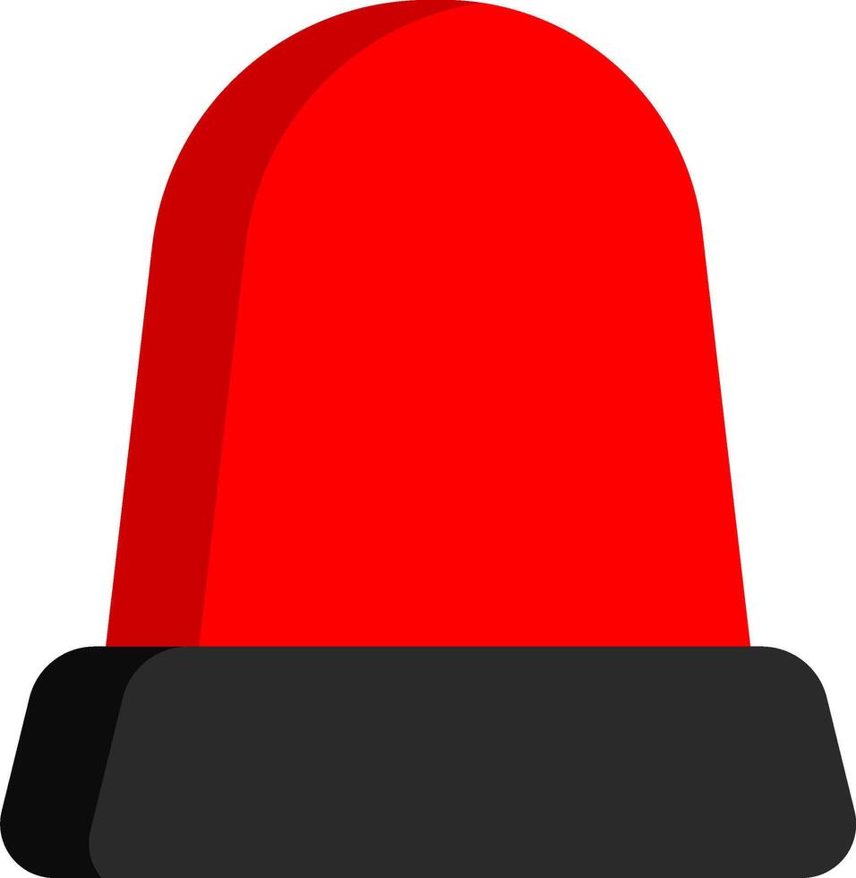 Flat Icon Siren Red For Safety Message vector
