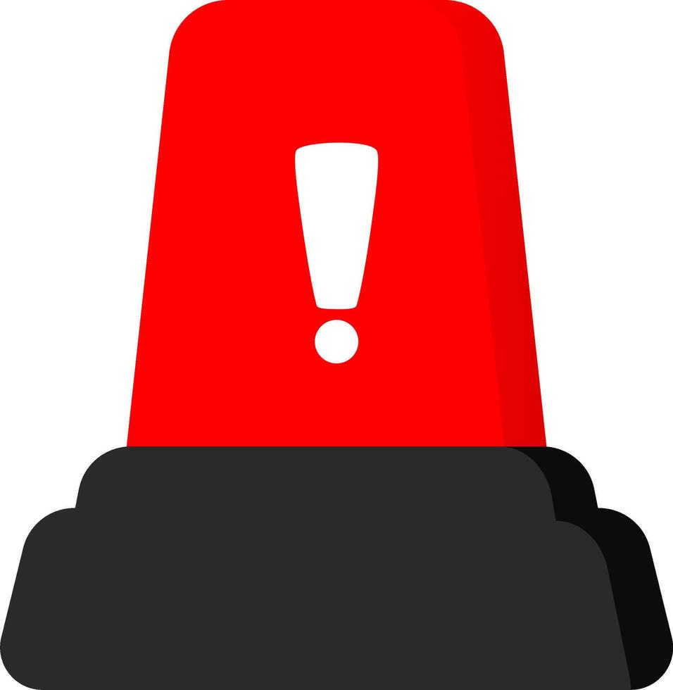Red Siren Icon For Safety Signs vector