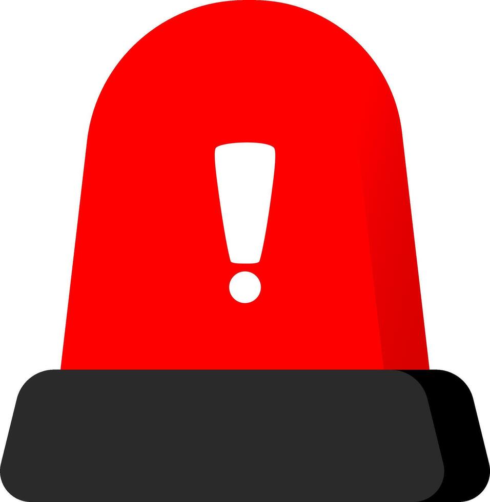 Siren Icon Red Color For Alerts vector