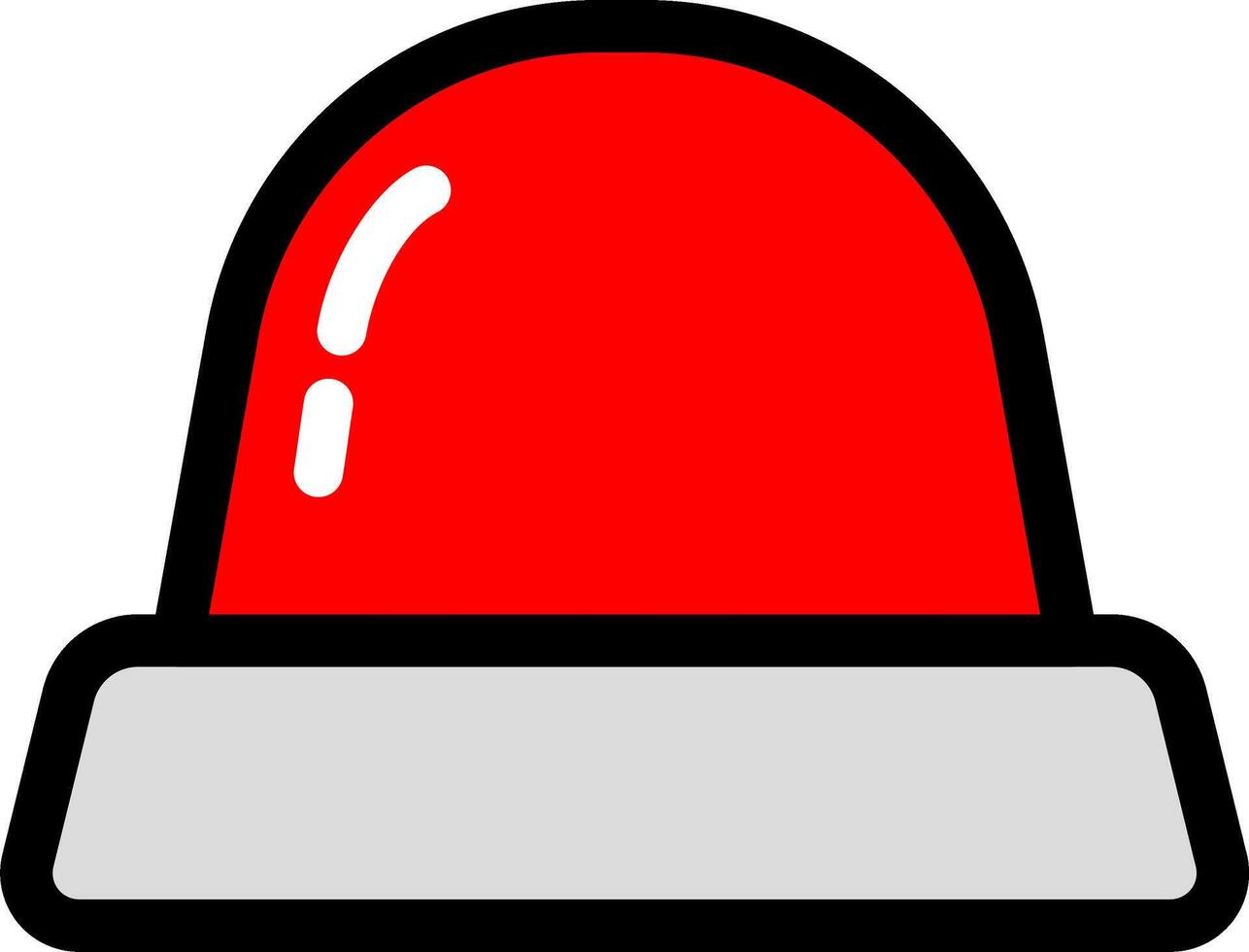 Siren Red Color Icon For Warning vector