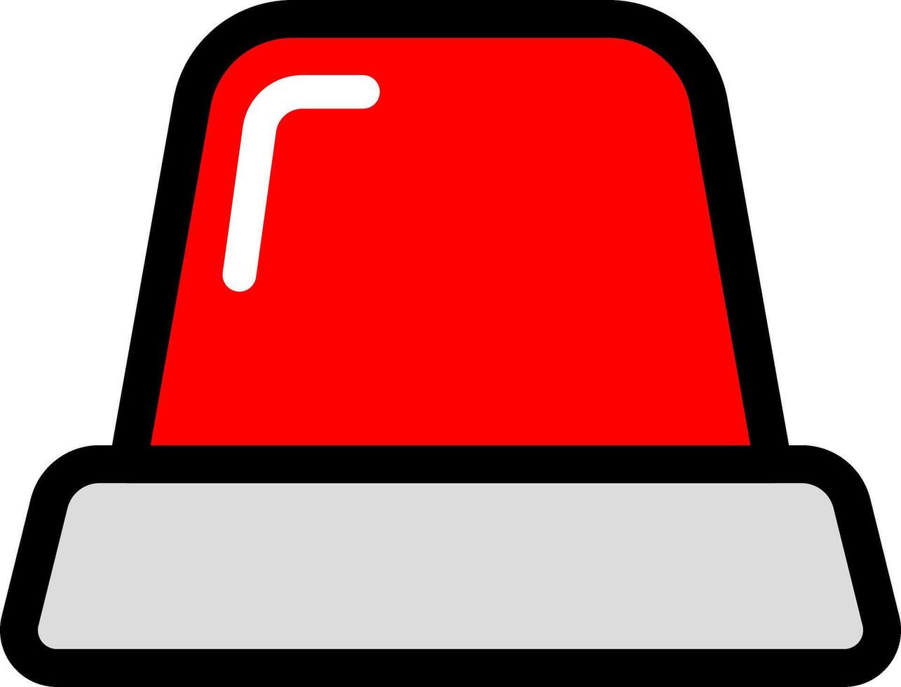 Siren Warning Icon Simple Line Art vector