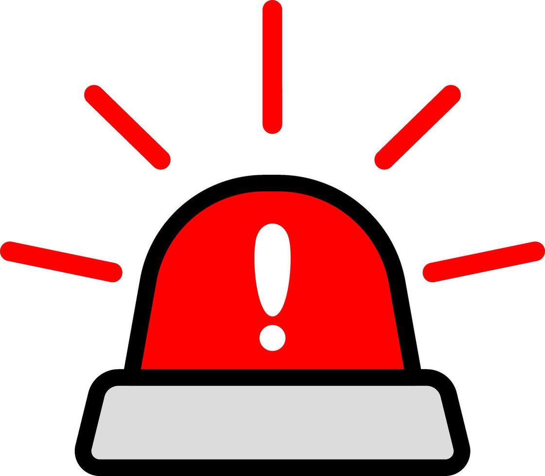Siren Red Color Icon Simple Design vector