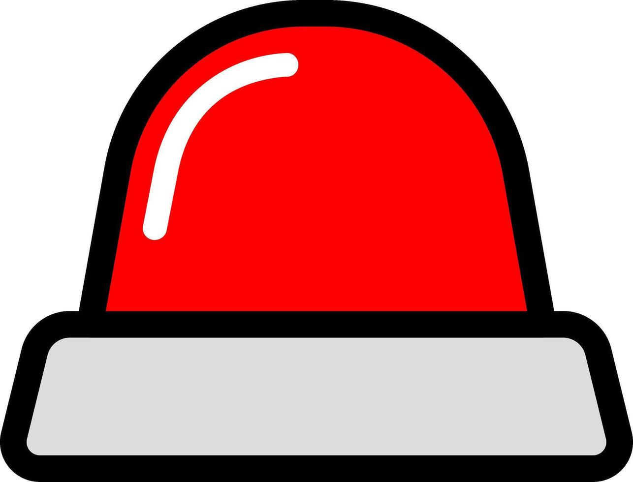 Siren Icon Red Color And Bold Lines vector