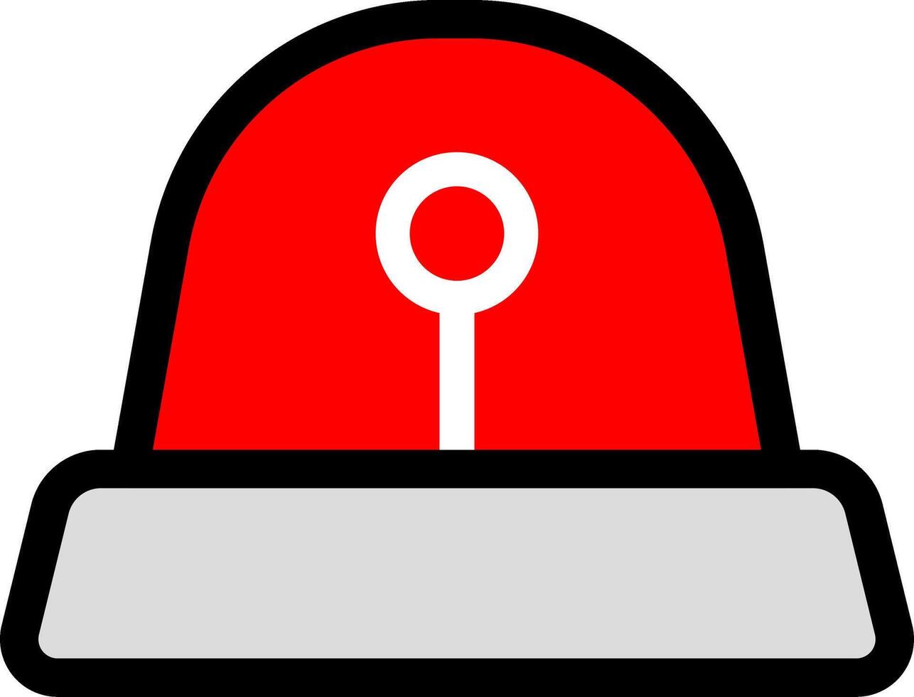 Siren Alert Icon With Red And Black Lines vector