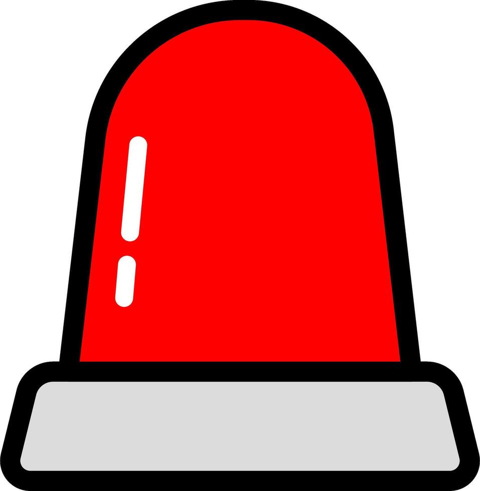 Caution Red Siren Icon Design vector