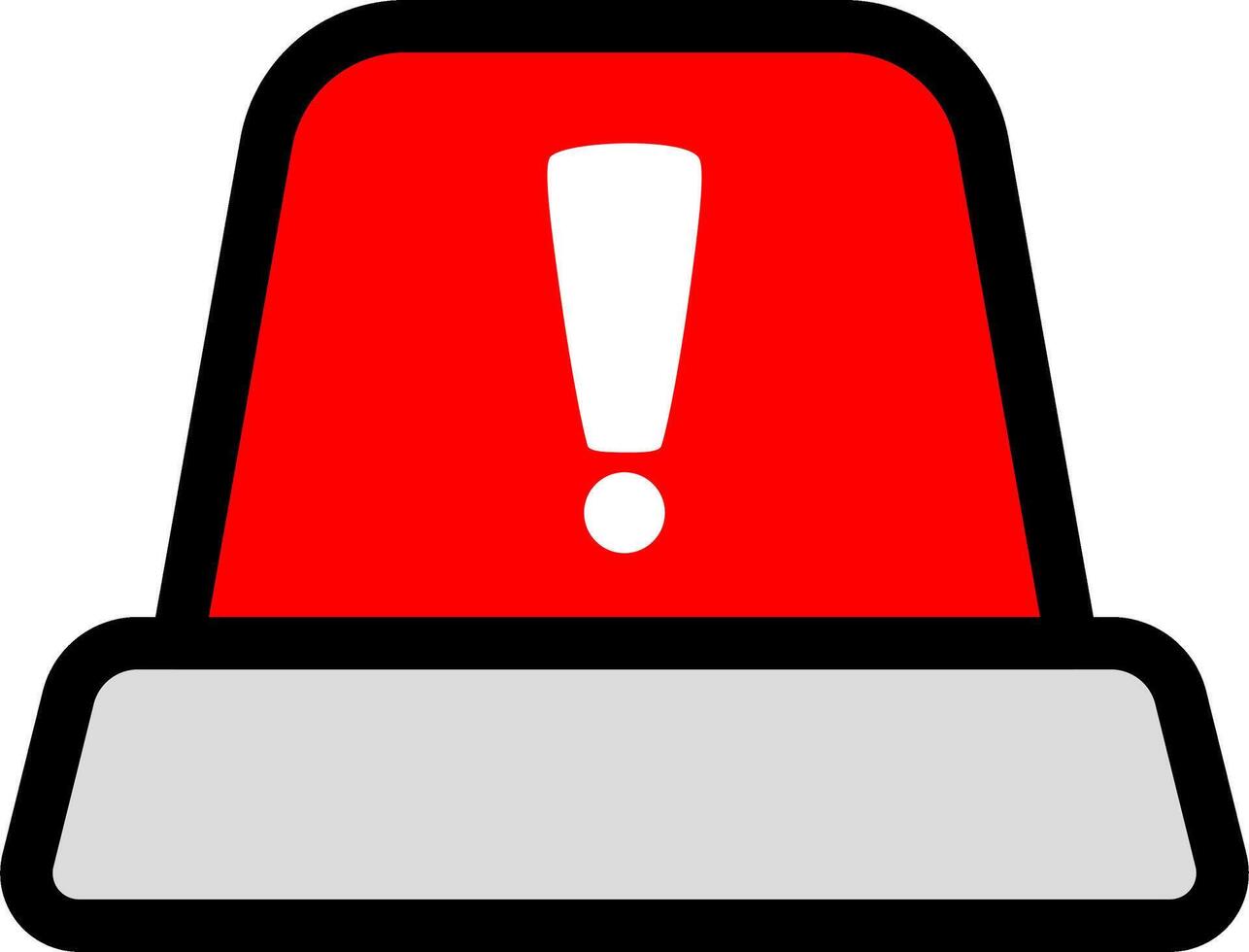 Minimal Siren Icon For Warning vector