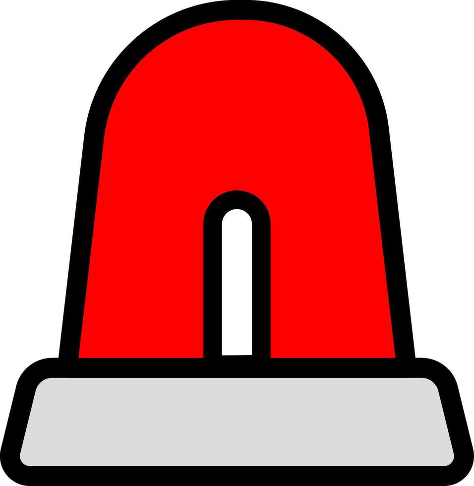 Simple Siren Symbol With Red Color vector