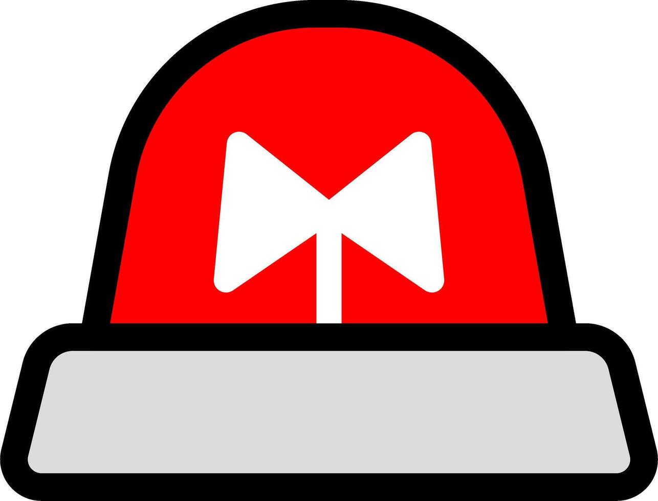 Siren Alert Icon With Bold Lines vector