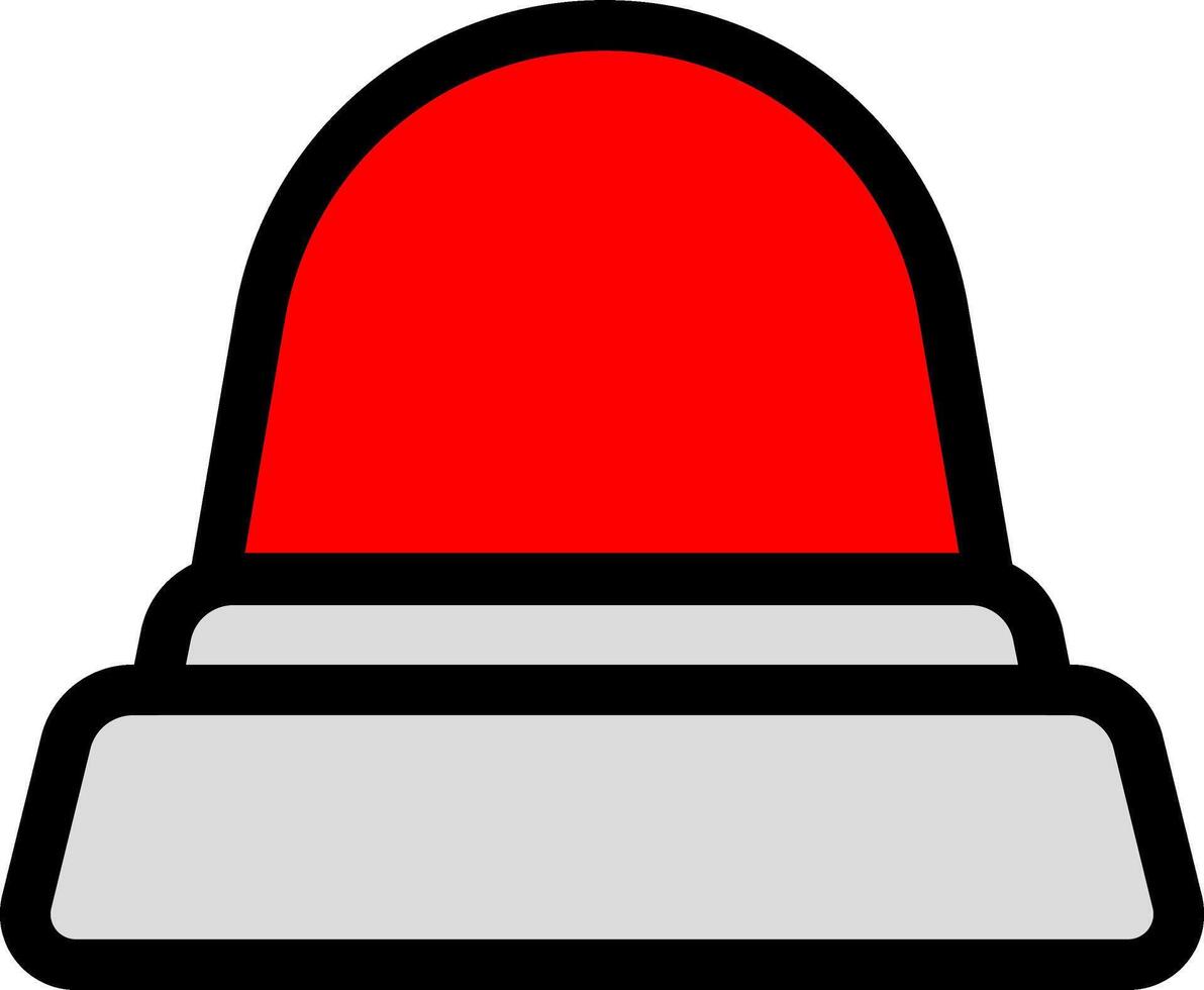 Caution Siren Red And Black vector