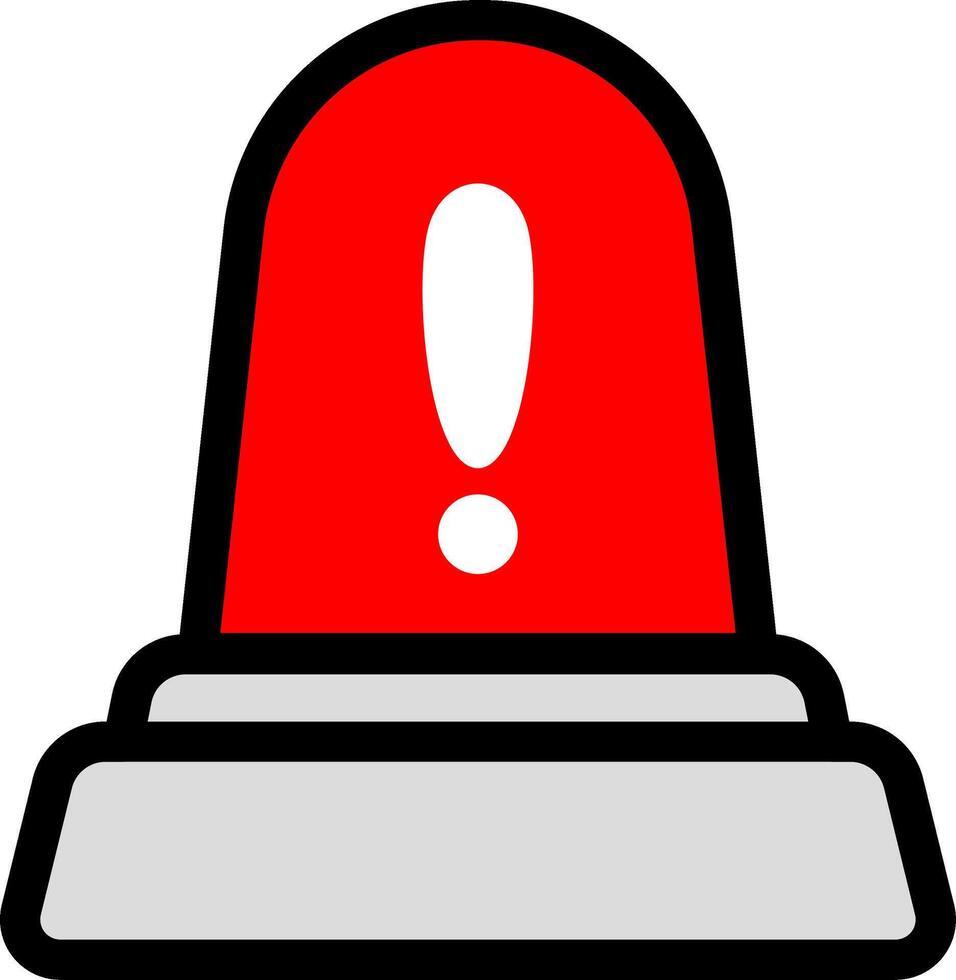 Siren Icon Simple Red And Black vector