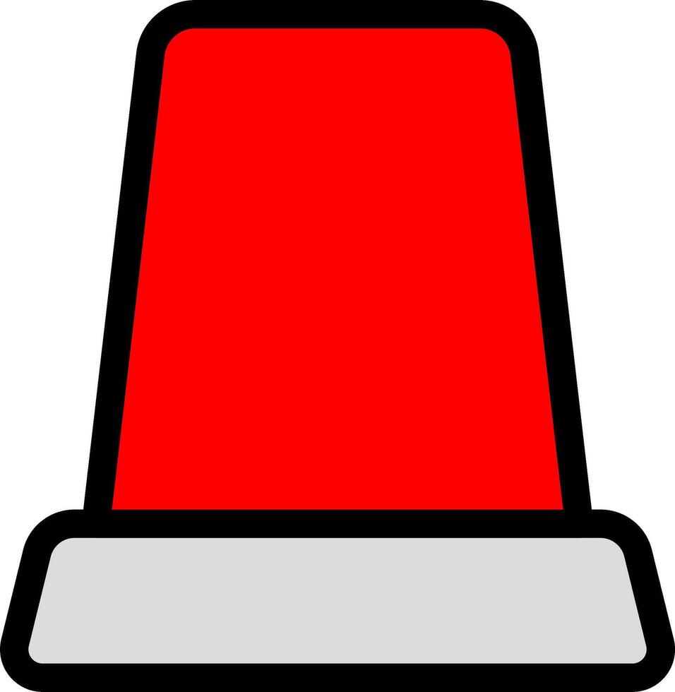 Red Siren Warning Symbol Simple vector