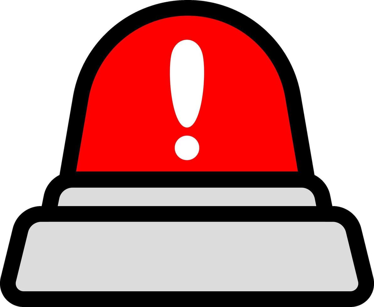Red Siren Icon For Warning Alert vector