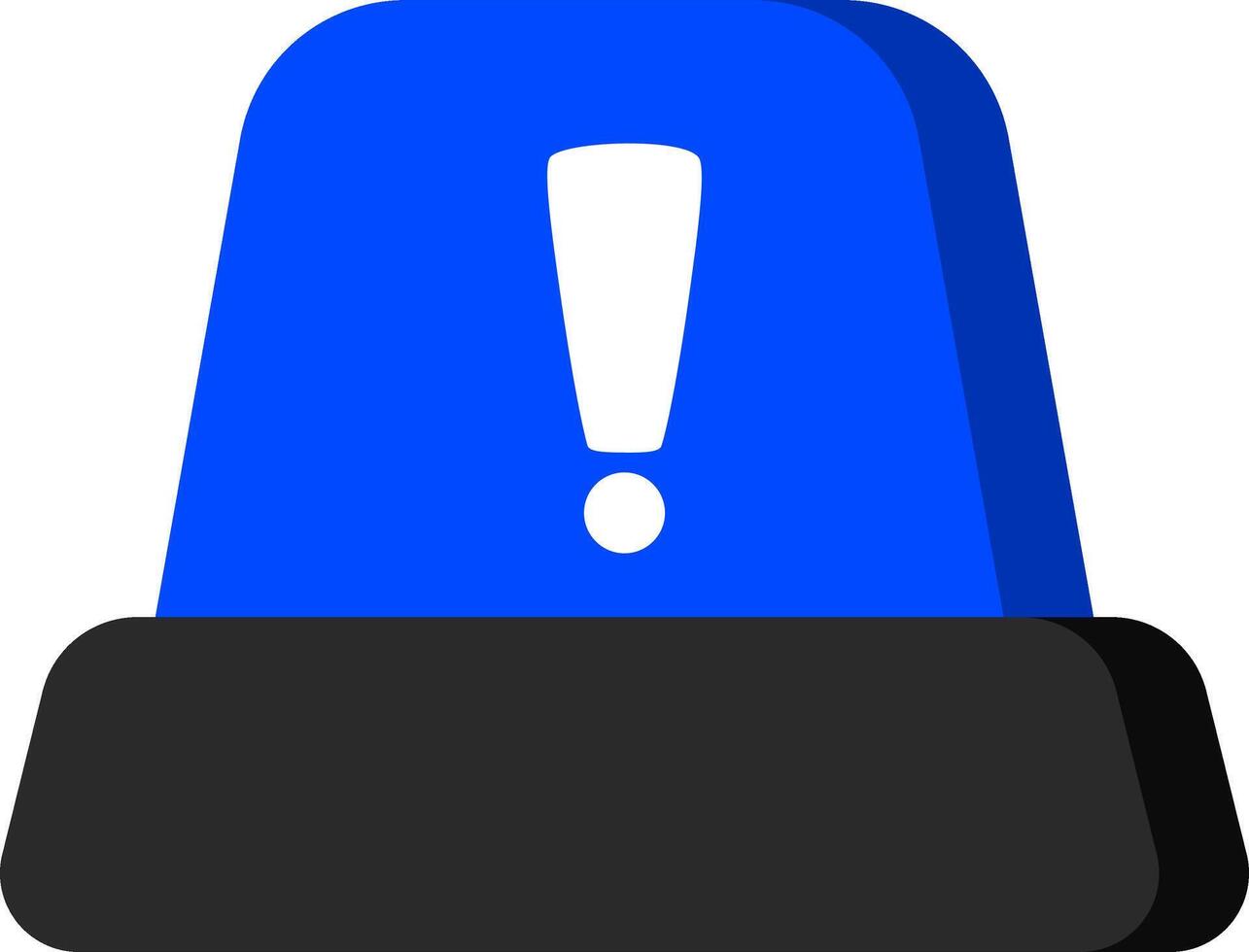 Blue Siren Icon Flat For Alerts vector