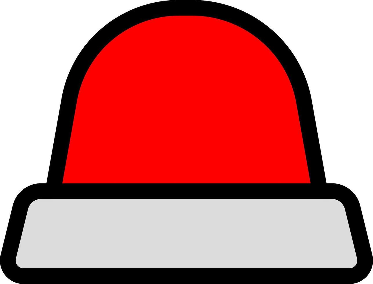 Simple Siren Alert Icon Red Color vector