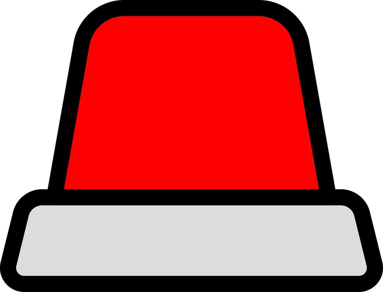 Red Siren Icon For Emergency Warning vector